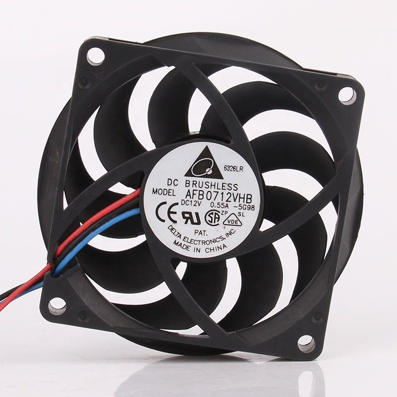 DELTA 24V 48V DC12V 0.55A EC AC 70X70X15mm 7CM 7015 4-pin TEMPERATURE Control PWM Large air Volume AFB0712VHB-5G98 Cooling Fan